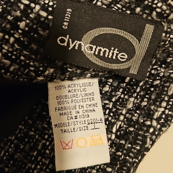 Dynamite TWEED SUIT, skirt size 1; blazer size 7 - Picture 9 of 10